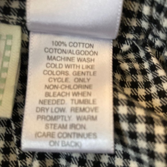 Womens Vintage Susan Bristol Gingham Maxi Skirt 10 Black White Cotton Back Zip - Picture 7 of 8